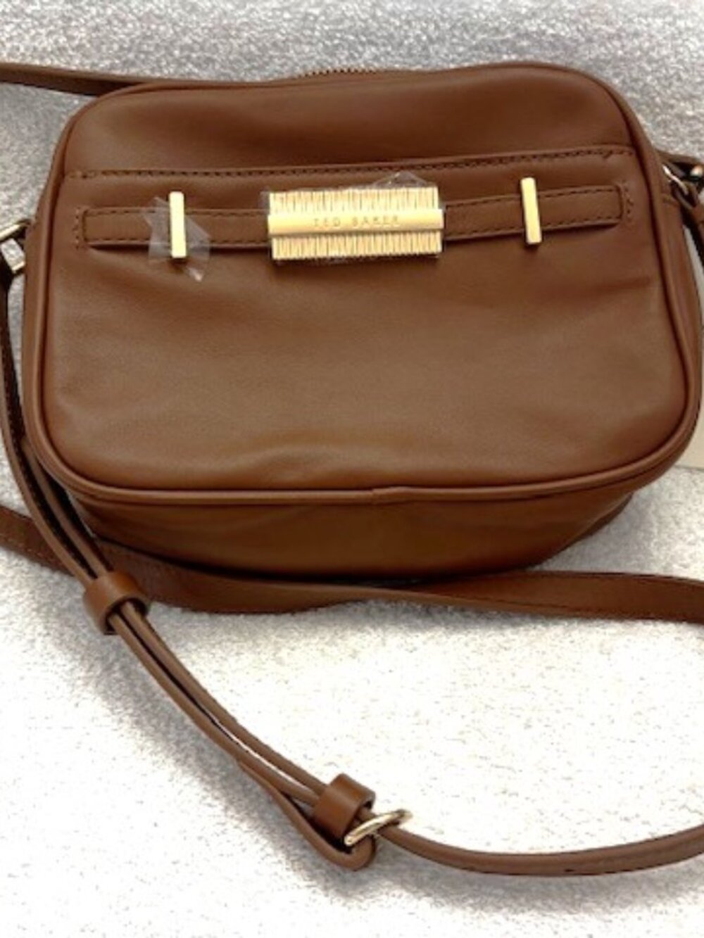 Ted Baker rich brown bovine leather crossbody/shoulder bag NWT